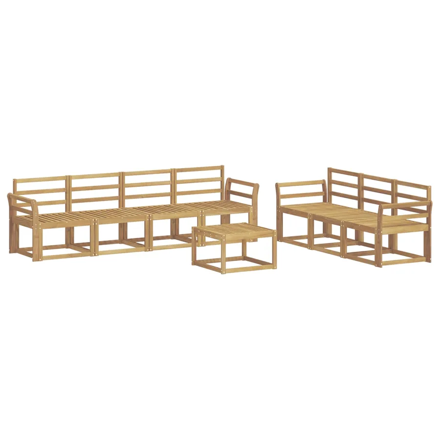 Ensemble de canapés d'extérieur 8 pcs Blanc 59 x 59 x 37 cm - 2