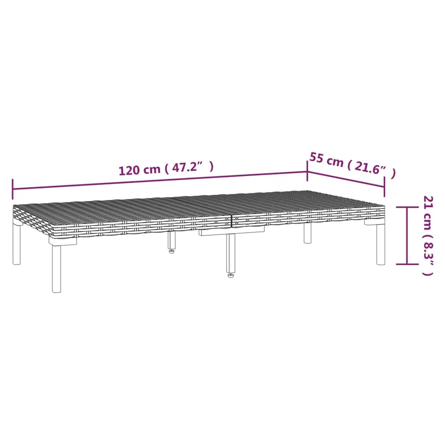 Salon de jardin 6 pcs avec coussins Résine tressée Gris foncé - 12
