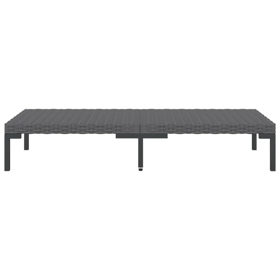 Salon de jardin 6 pcs avec coussins Résine tressée Gris foncé - 8