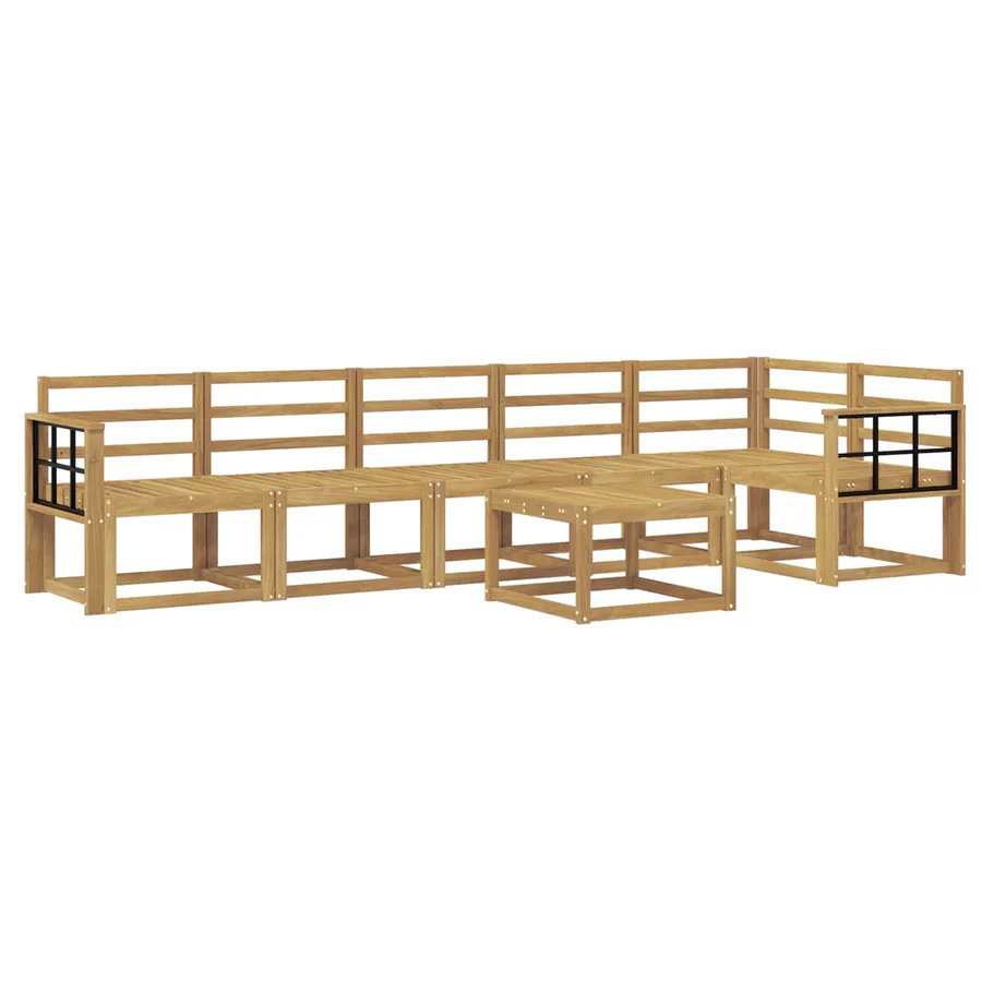 Ensemble de canapés d'extérieur 7 pcs Blanc - 2