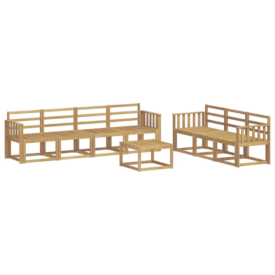 Ensemble de canapés d'extérieur 8 pcs Blanc 59 x 59 x 37 cm - 2