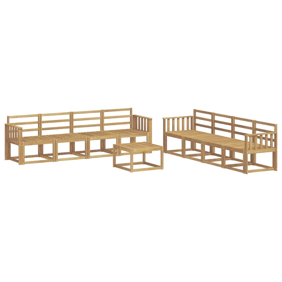 Ensemble de canapés d'extérieur 9 pcs Blanc 59 x 59 x 37 cm - 2
