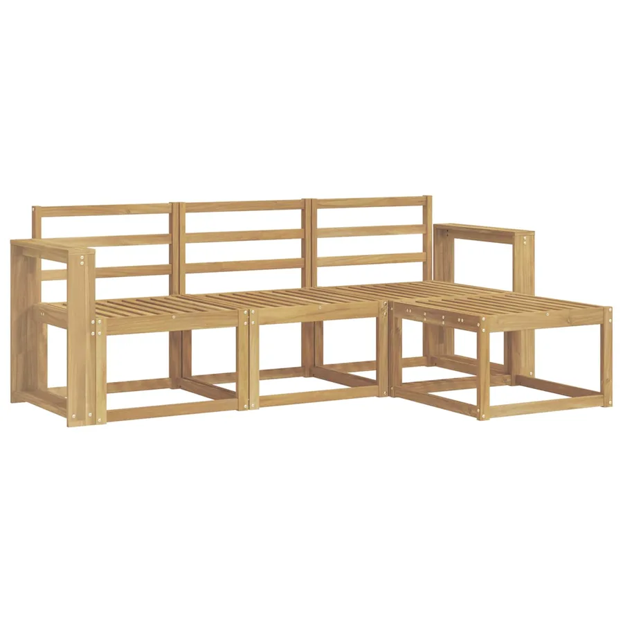 Ensemble de canapés d'extérieur 4 pcs Blanc - 2