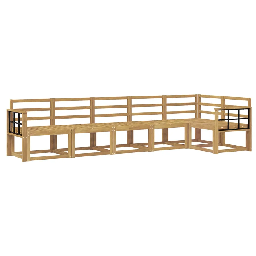 Ensemble de canapés d'extérieur 6 pcs Blanc - 2