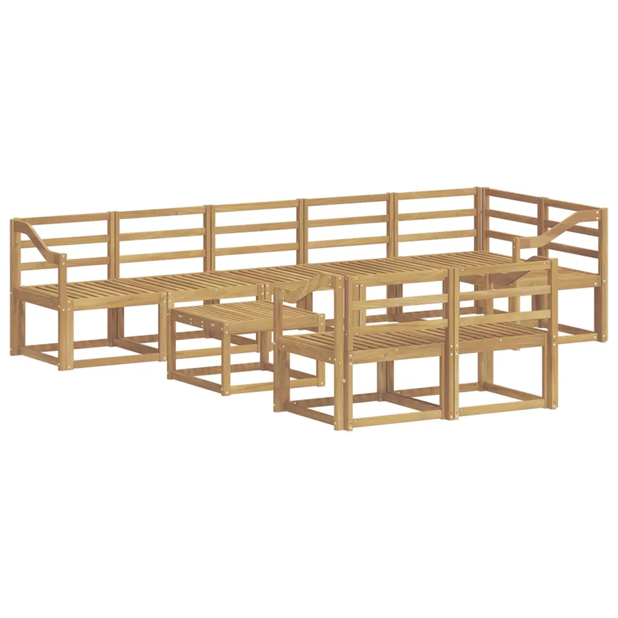 Ensemble de canapés d'extérieur 9 pcs Blanc - 2