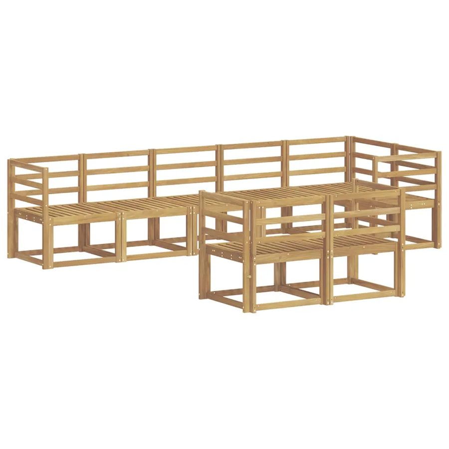 Ensemble de canapés d'extérieur 8 pcs Blanc - 2