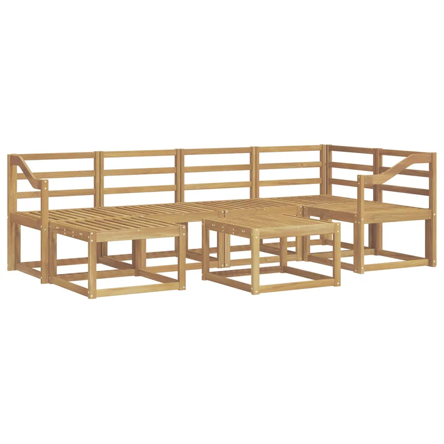 Ensemble de canapés d'extérieur 7 pcs Blanc - 2