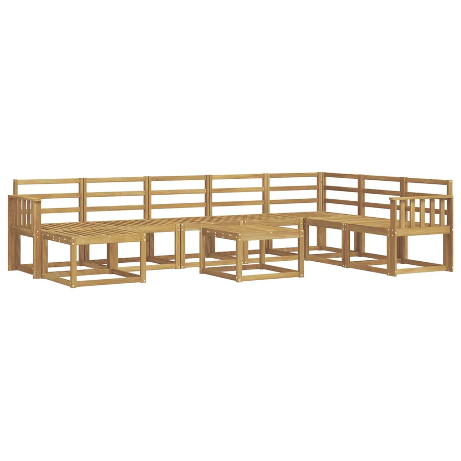 Ensemble de canapés d'extérieur 9 pcs Blanc - 2
