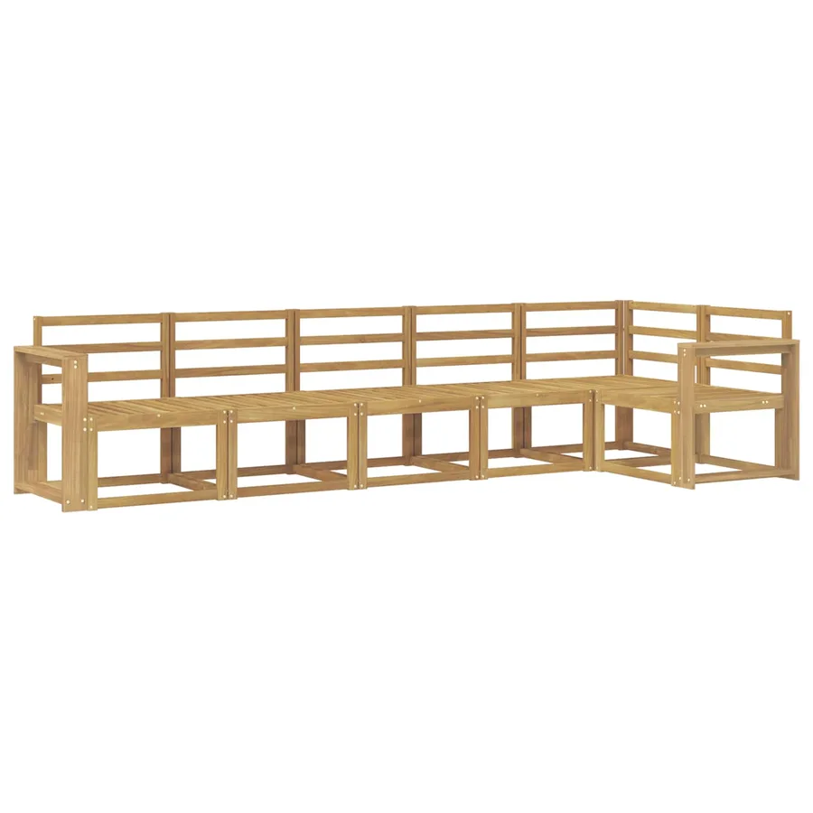 Ensemble de canapés d'extérieur 6 pcs Blanc - 2