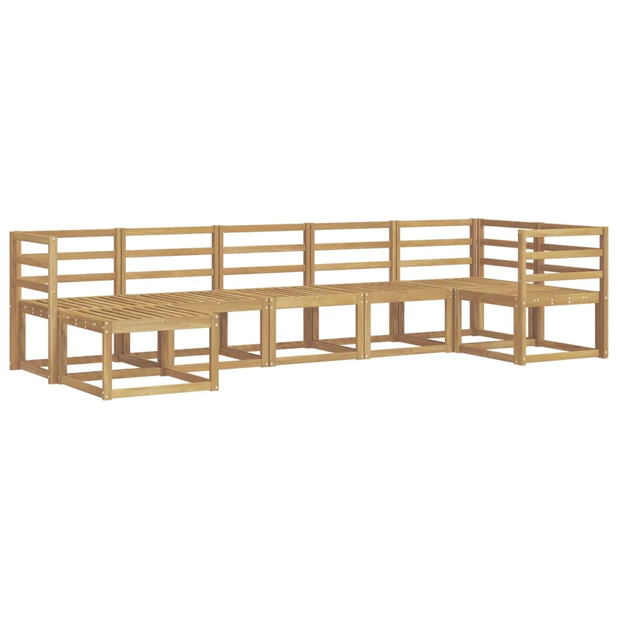 Ensemble de canapés d'extérieur 7 pcs Blanc - 2