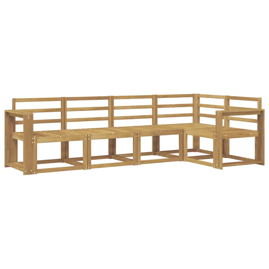 Ensemble de canapés d'extérieur 5 pcs Blanc - 2