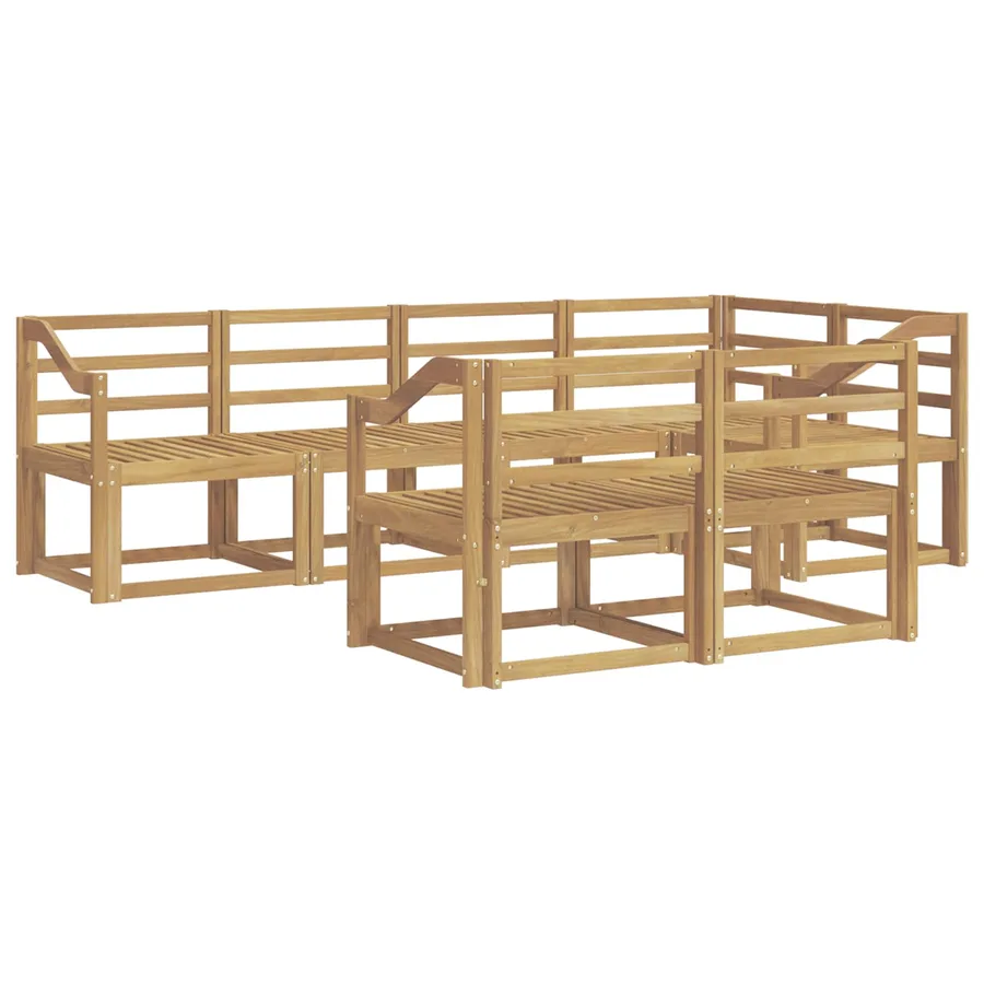 Ensemble de canapés d'extérieur 7 pcs Blanc - 2