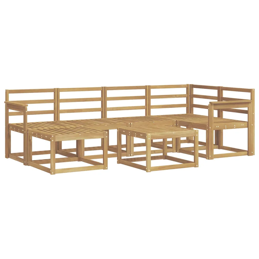 Ensemble de canapés d'extérieur 7 pcs Blanc - 2
