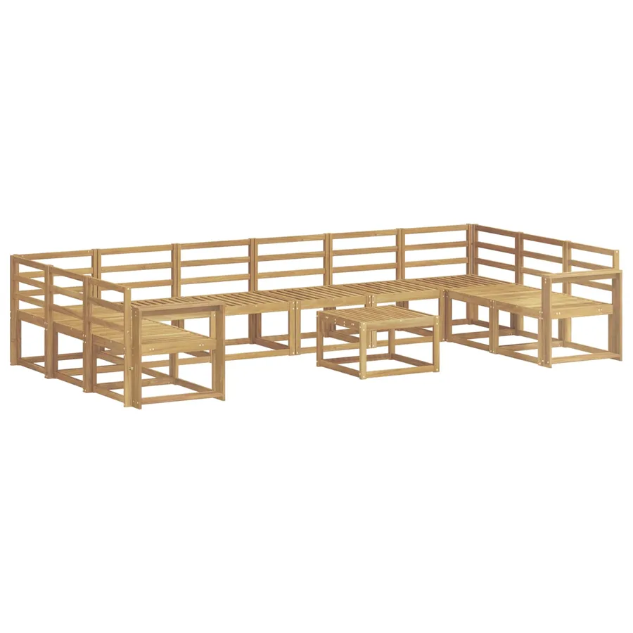 Ensemble de canapés d'extérieur 11 pcs Blanc - 2