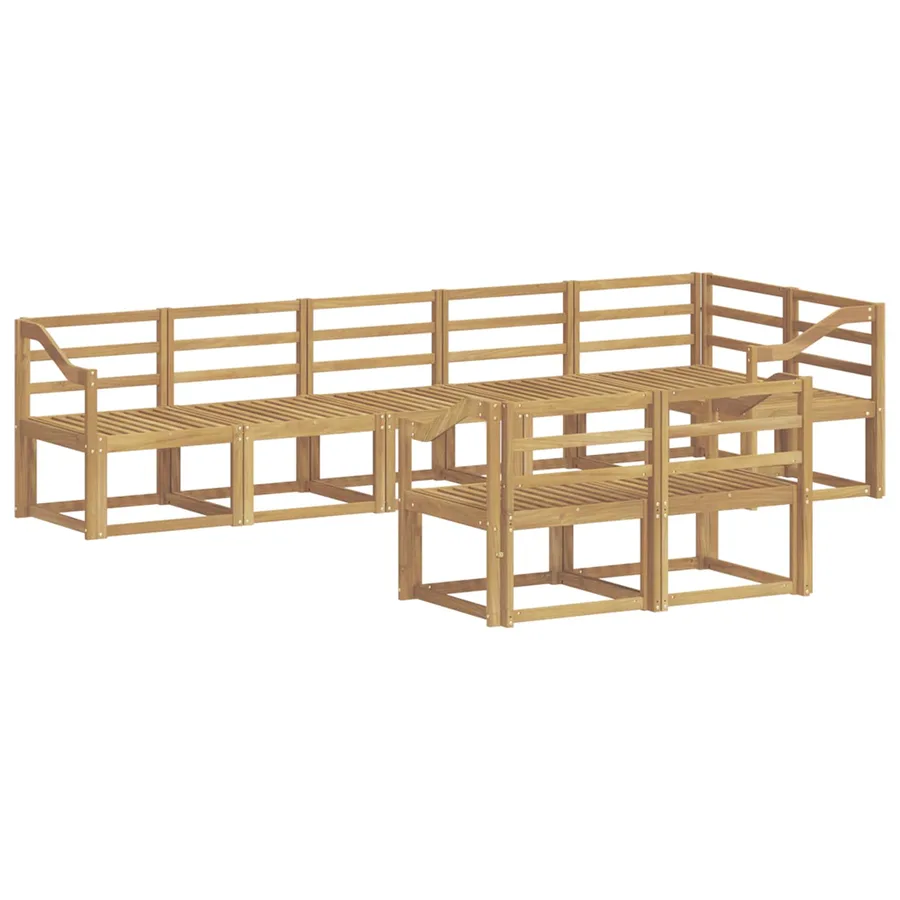 Ensemble de canapés d'extérieur 8 pcs Blanc - 2