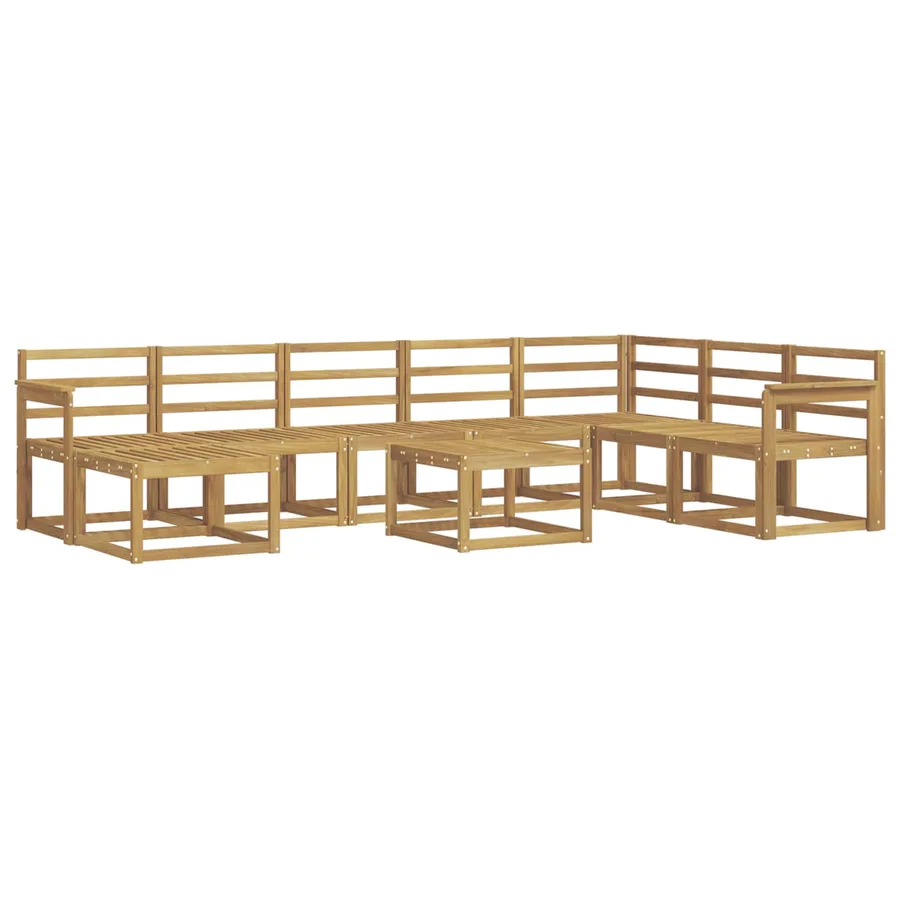 Ensemble de canapés d'extérieur 9 pcs Blanc - 2