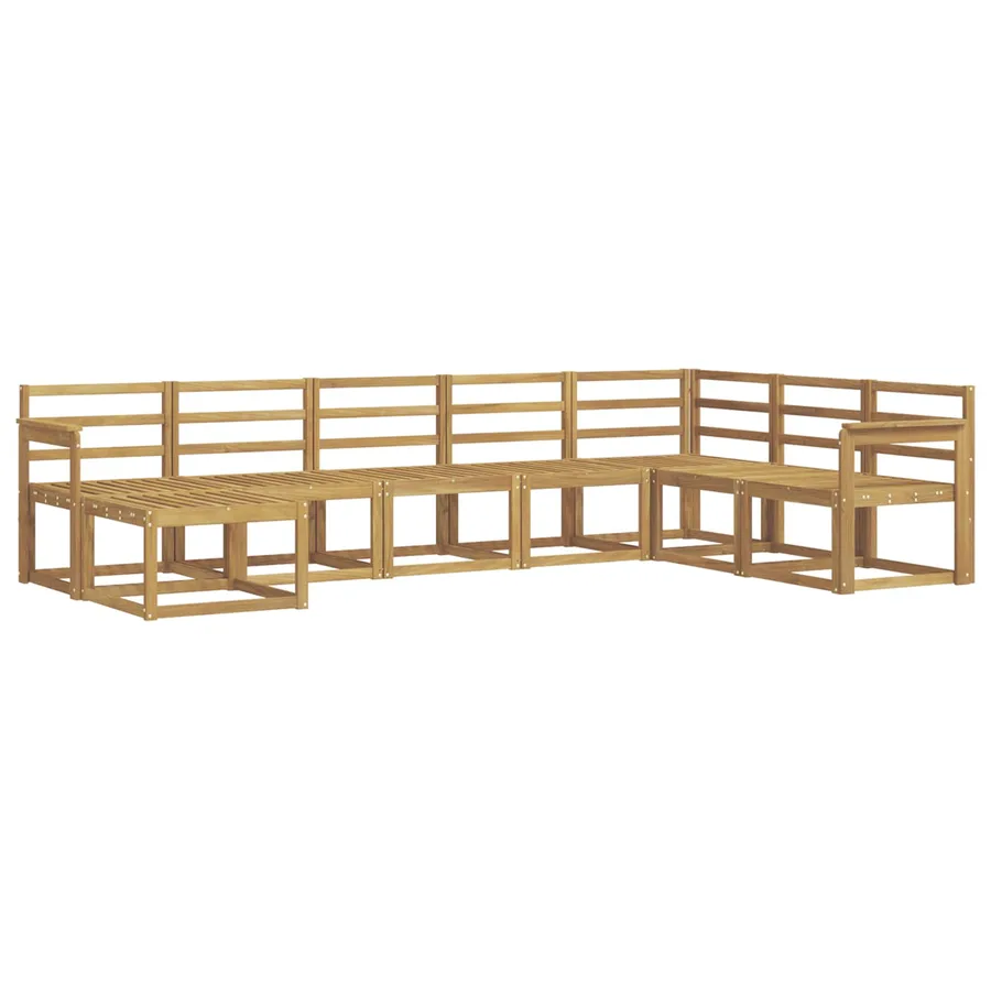 Ensemble de canapés d'extérieur 8 pcs Blanc - 2