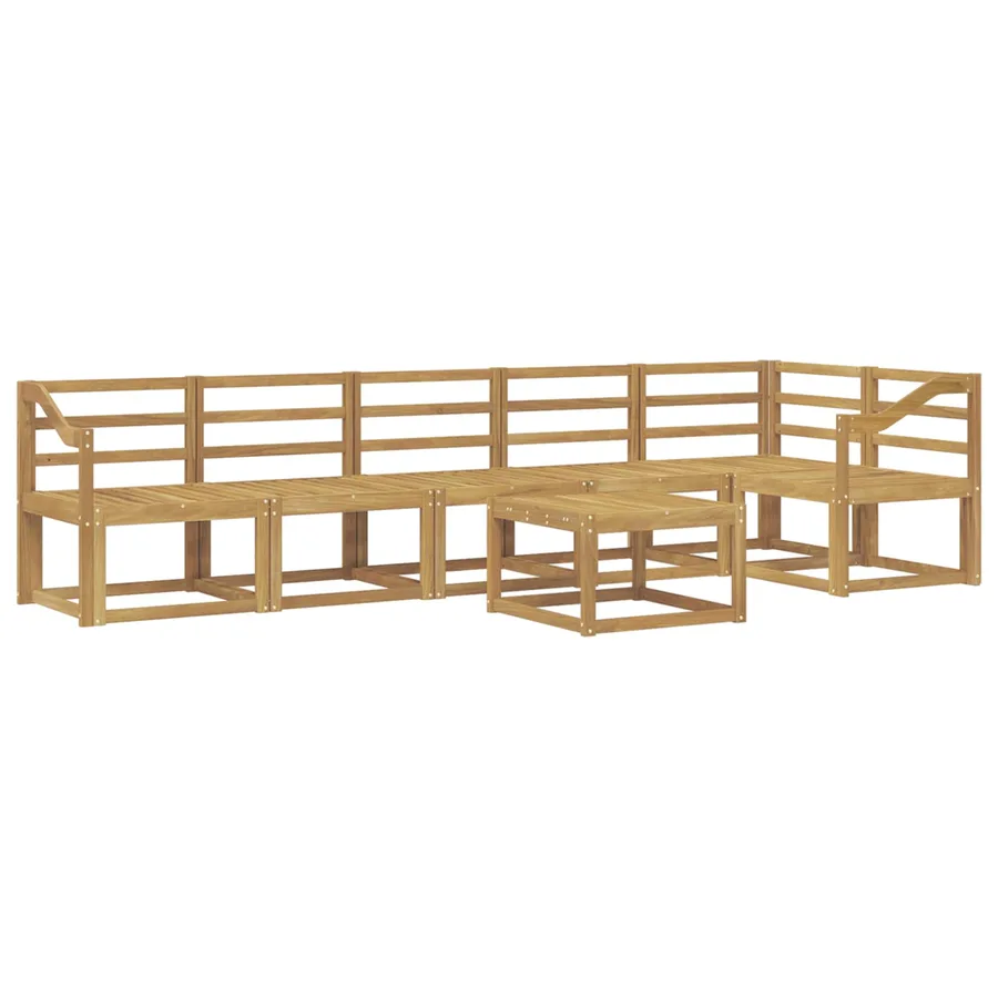 Ensemble de canapés d'extérieur 7 pcs Blanc - 2