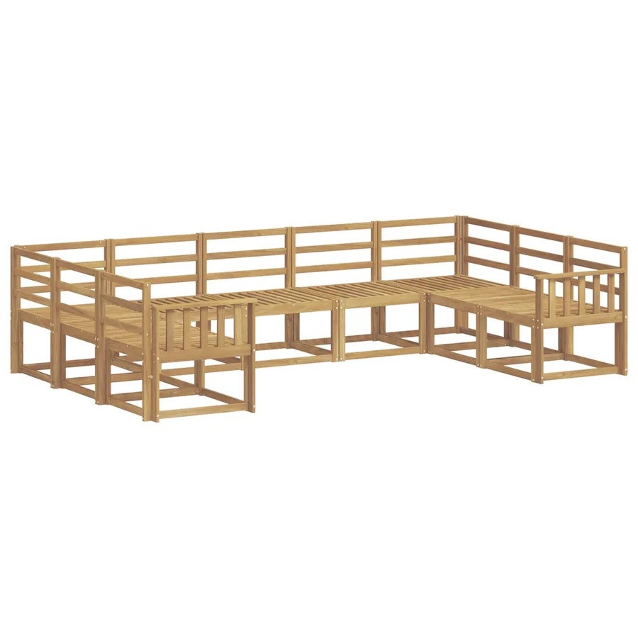 Ensemble de canapés d'extérieur 9 pcs Blanc - 2