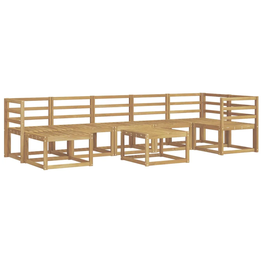 Ensemble de canapés d'extérieur 8 pcs Blanc - 2