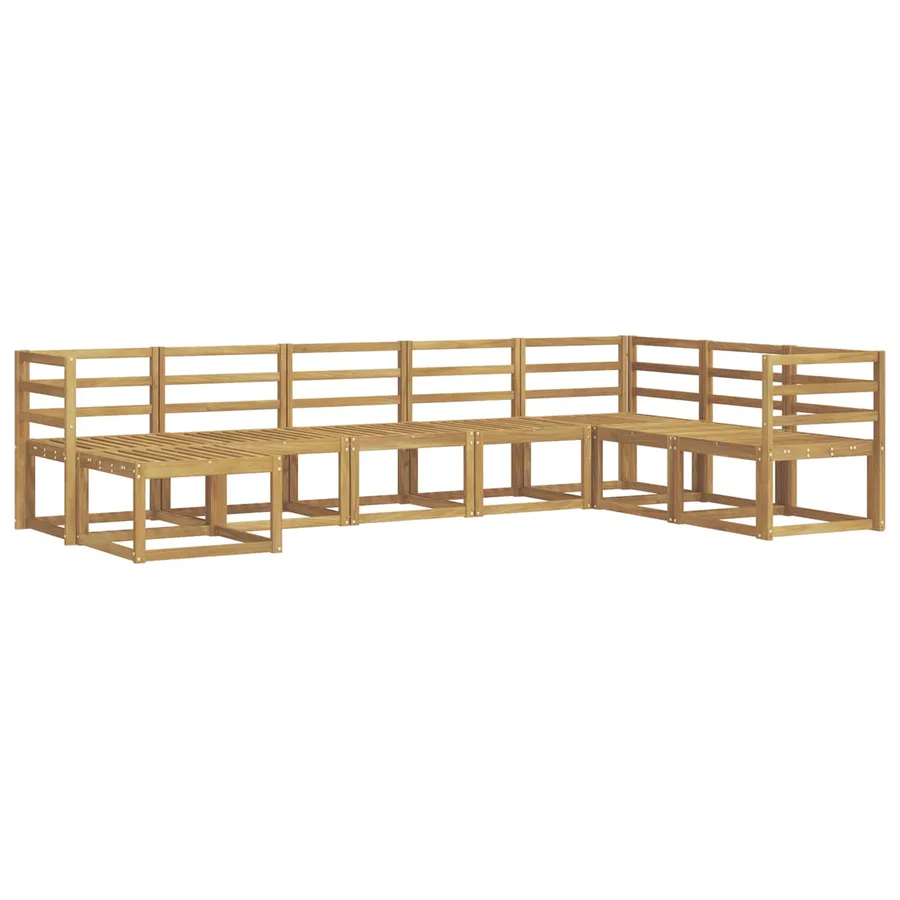 Ensemble de canapés d'extérieur 8 pcs Blanc - 2
