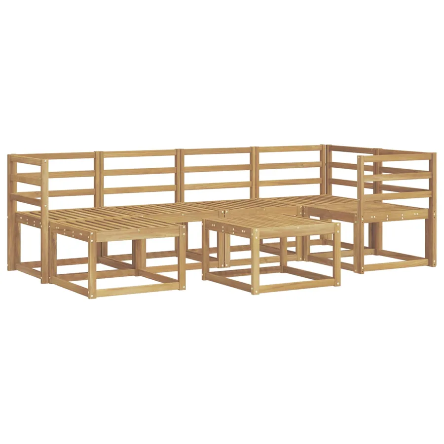 Ensemble de canapés d'extérieur 7 pcs Blanc - 2