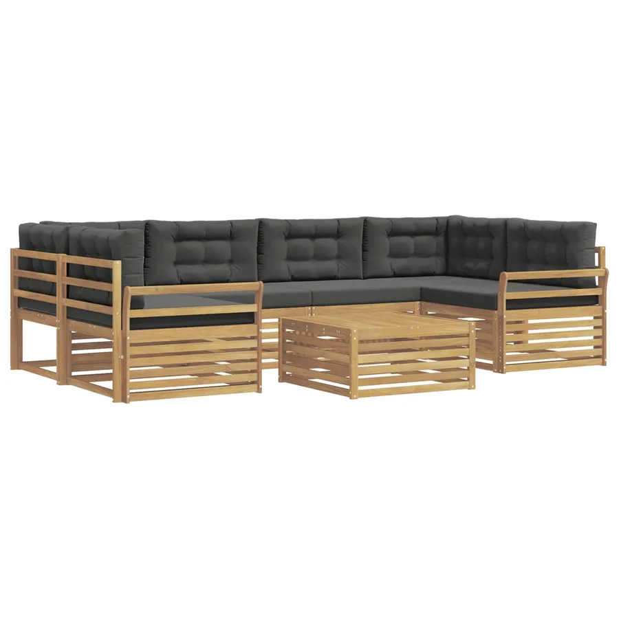 Ensemble de canapés d'extérieur 7 pc Blanc et anthracite - 2
