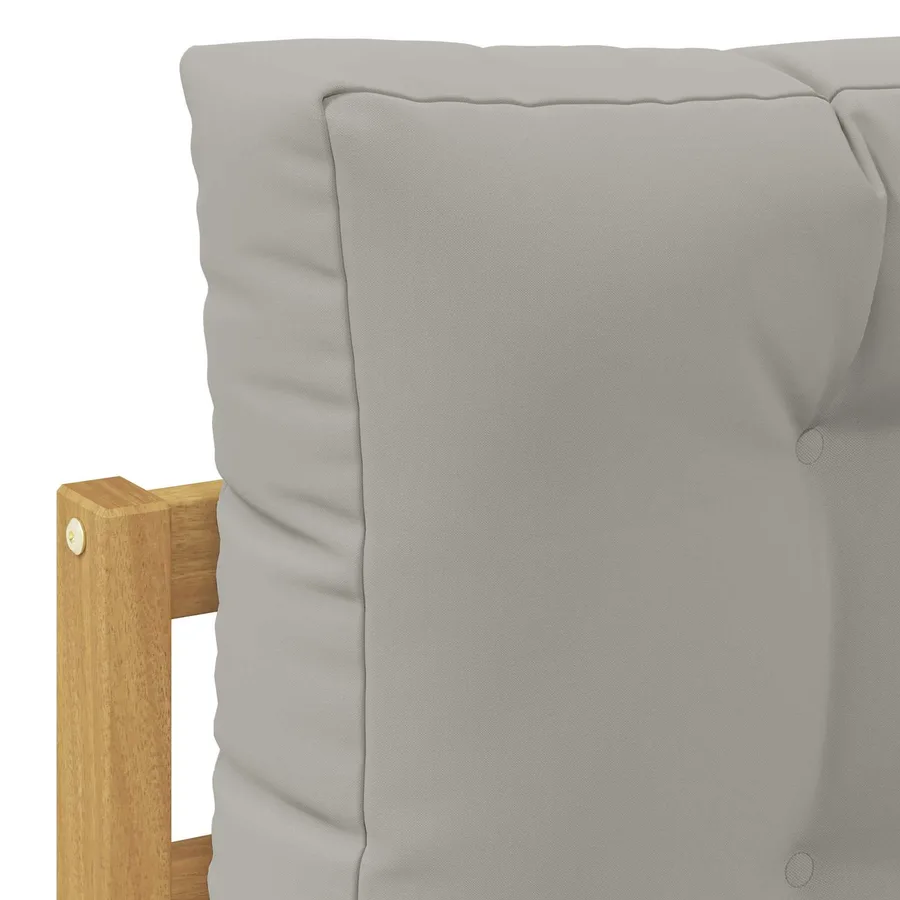Ensemble de canapés d'extérieur 3 pc Blanc et gris clair - 5