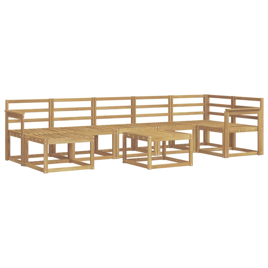 Ensemble de canapés d'extérieur 8 pcs Blanc - 2