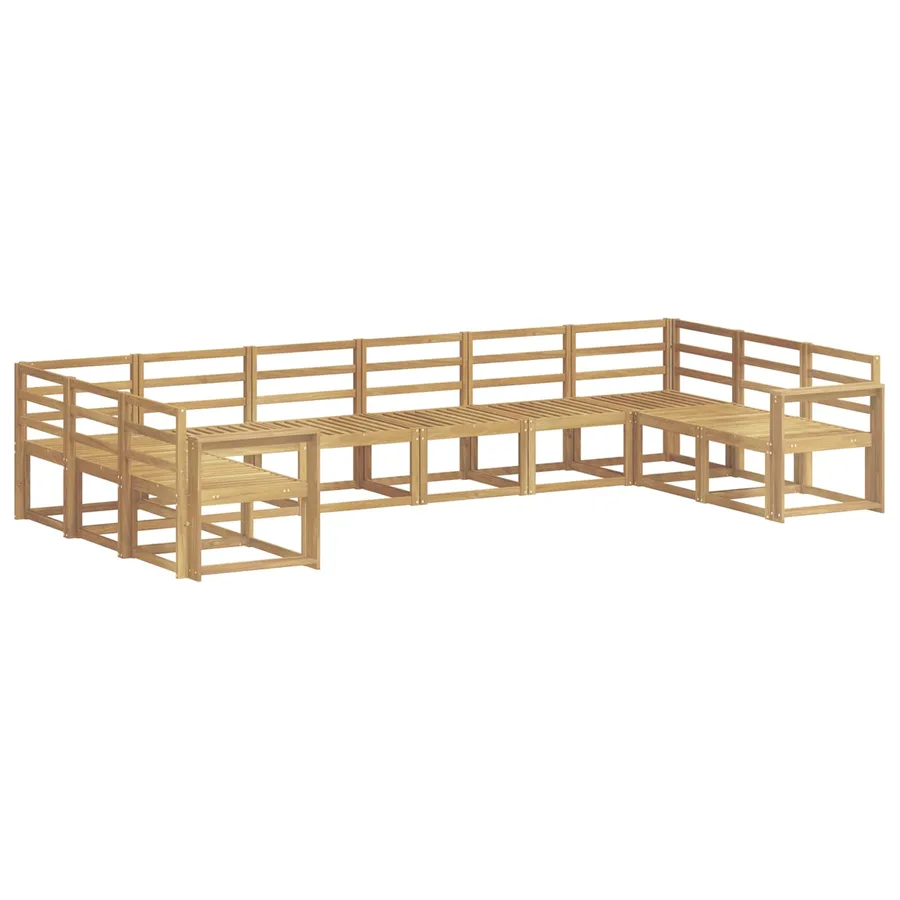 Ensemble de canapés d'extérieur 10 pcs Blanc - 2