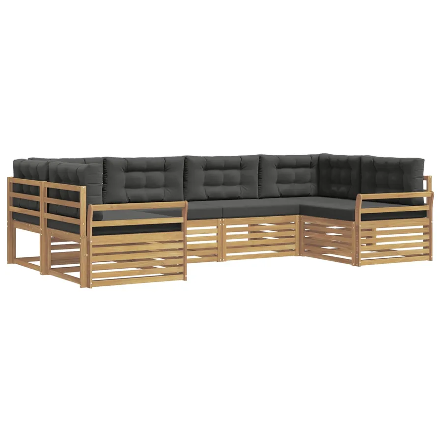 Ensemble de canapés d'extérieur 6 pc Blanc et anthracite - 2