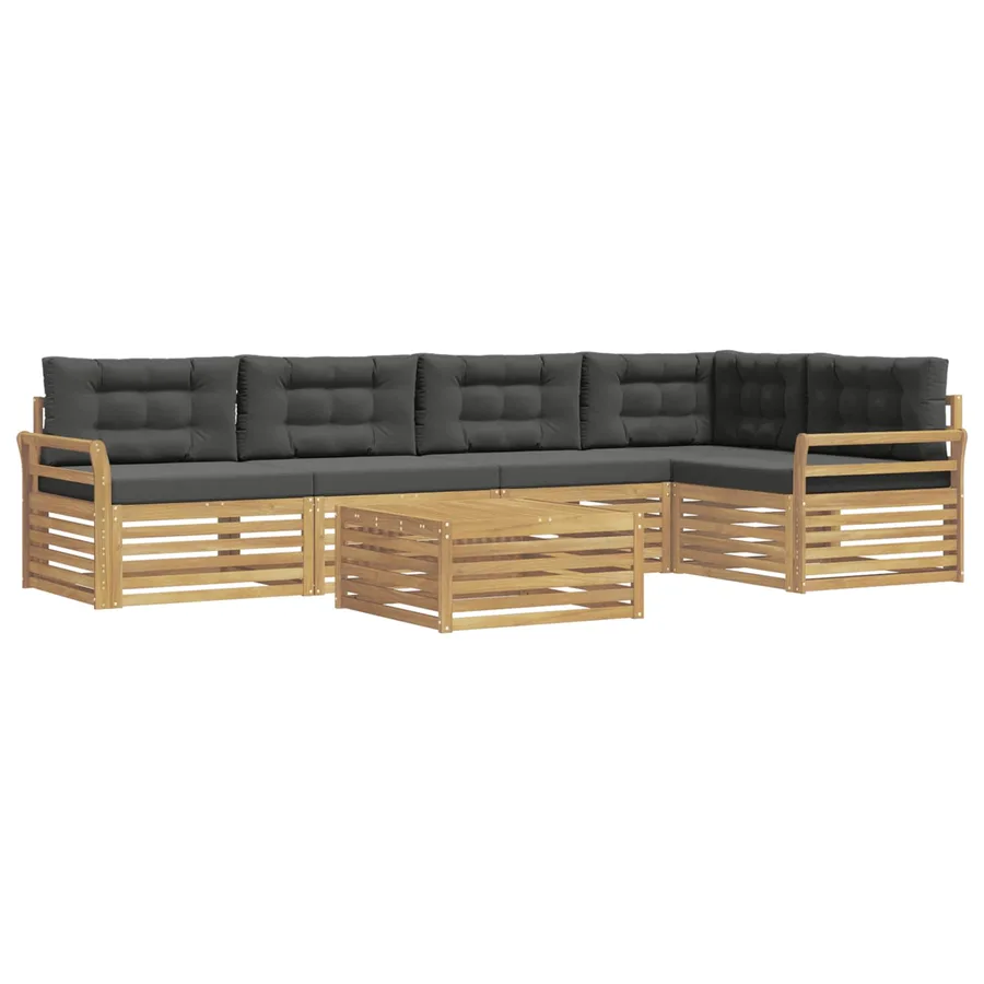 Ensemble de canapés d'extérieur 6 pc Blanc et anthracite - 2