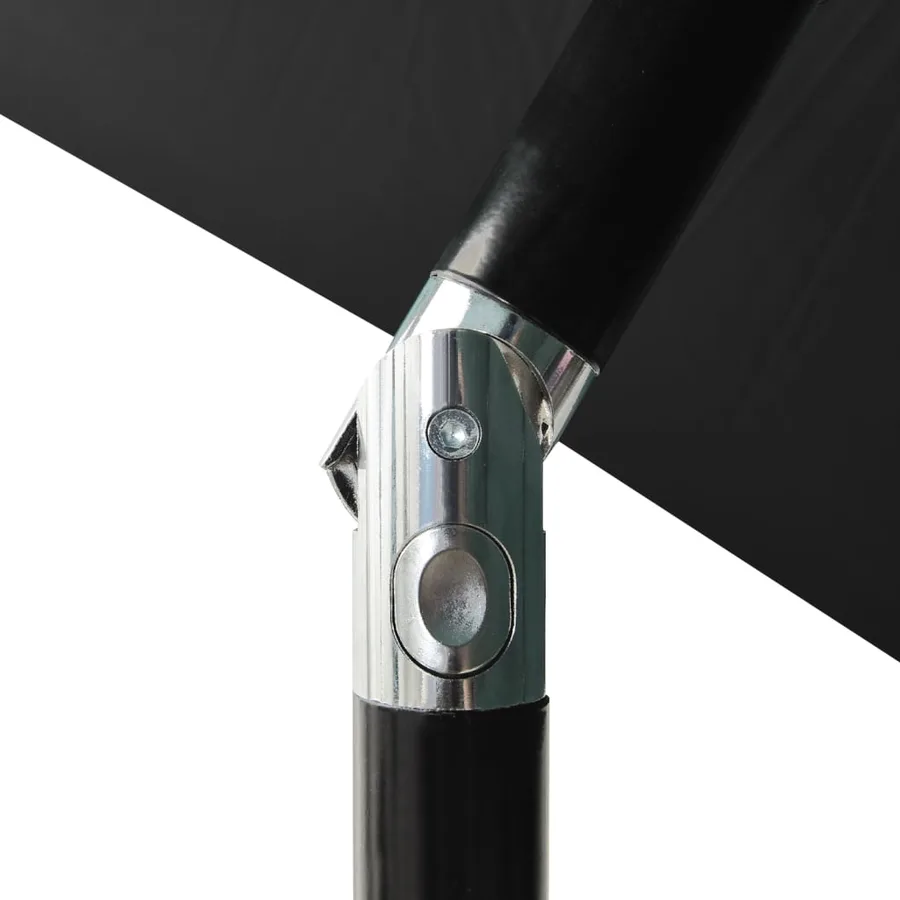 Parasol de jardin à 3 niveaux avec mât en aluminium noir - 6