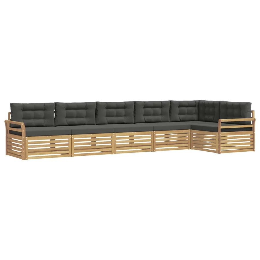 Ensemble de canapés d'extérieur 6 pc Blanc et anthracite - 2