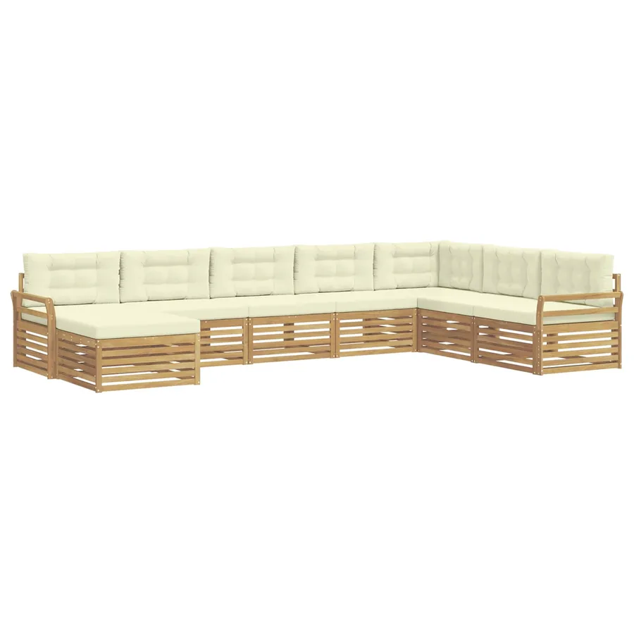 Ensemble de canapés d'extérieur 8 pc Blanc et crème - 2