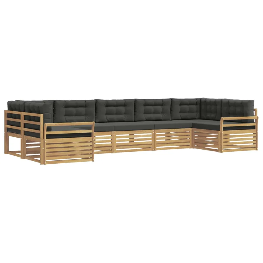 Ensemble de canapés d'extérieur 7 pc Blanc et anthracite - 2