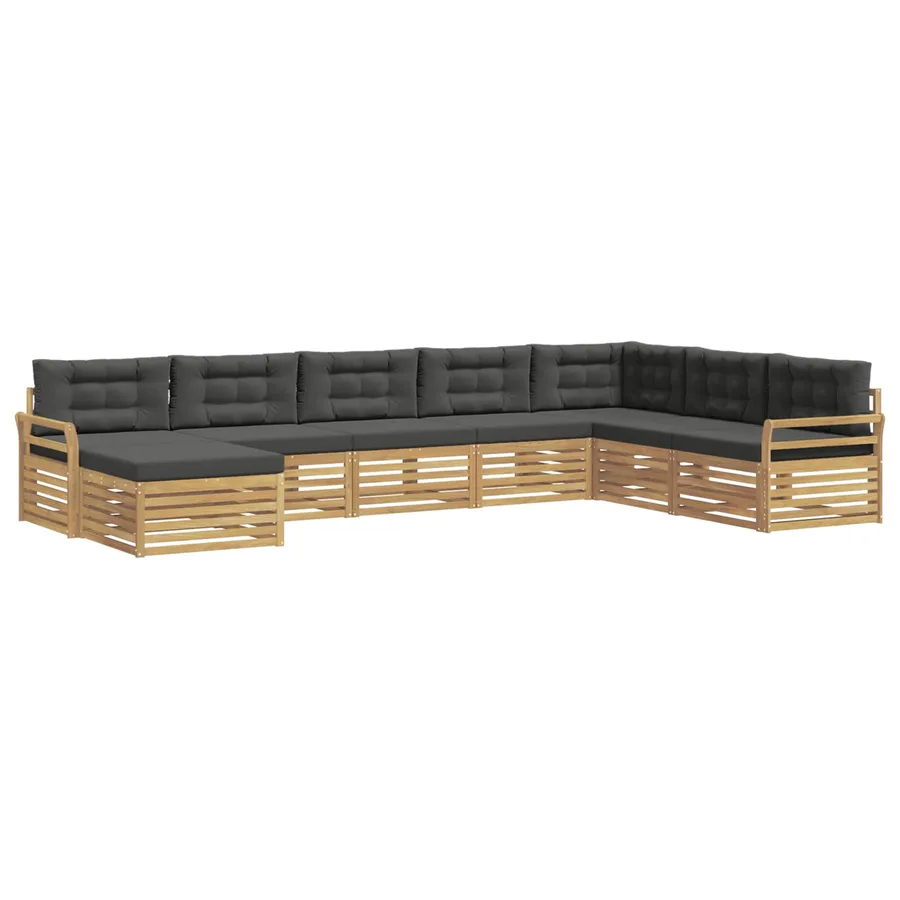 Ensemble de canapés d'extérieur 8 pc Blanc et anthracite - 2