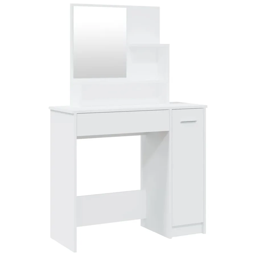 Coiffeuse avec miroir blanc 86,5x35x136 cm - 2