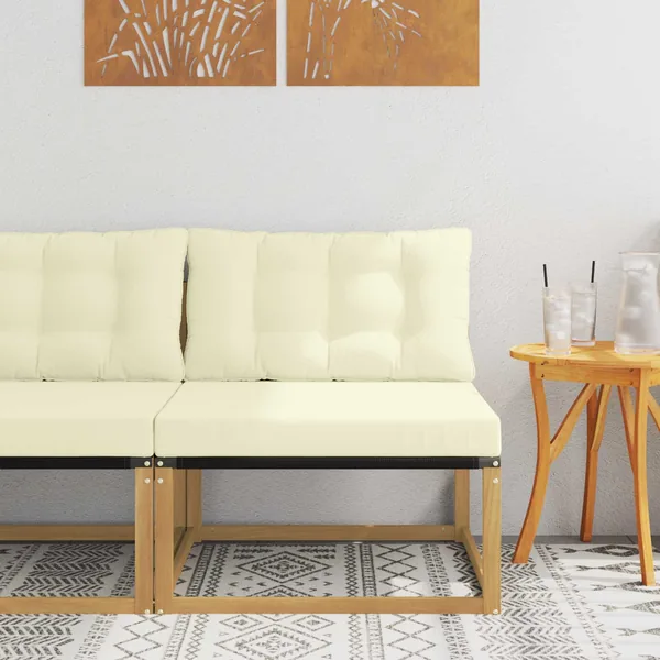 Sofa de milieu extérieur Blanc 79 x 83 x 73 cm acier