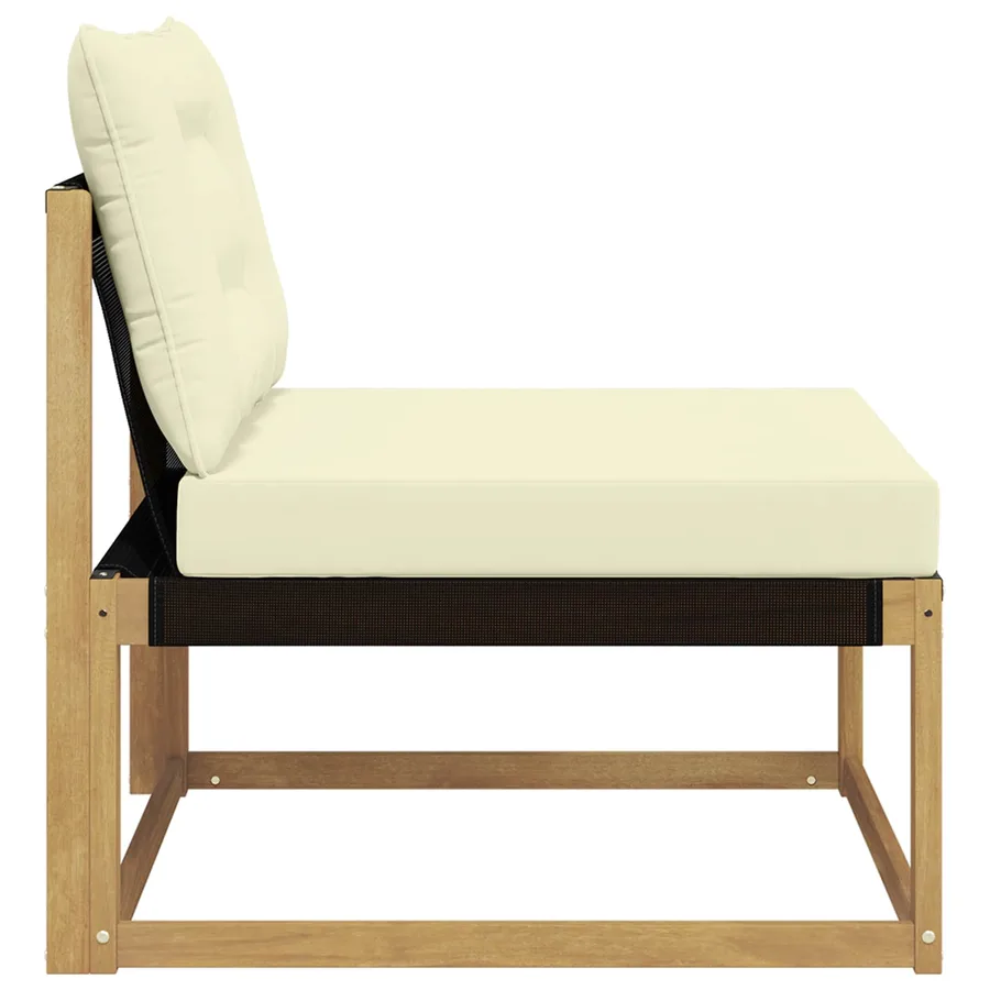 Sofa de milieu extérieur Blanc 79 x 83 x 73 cm acier - 5