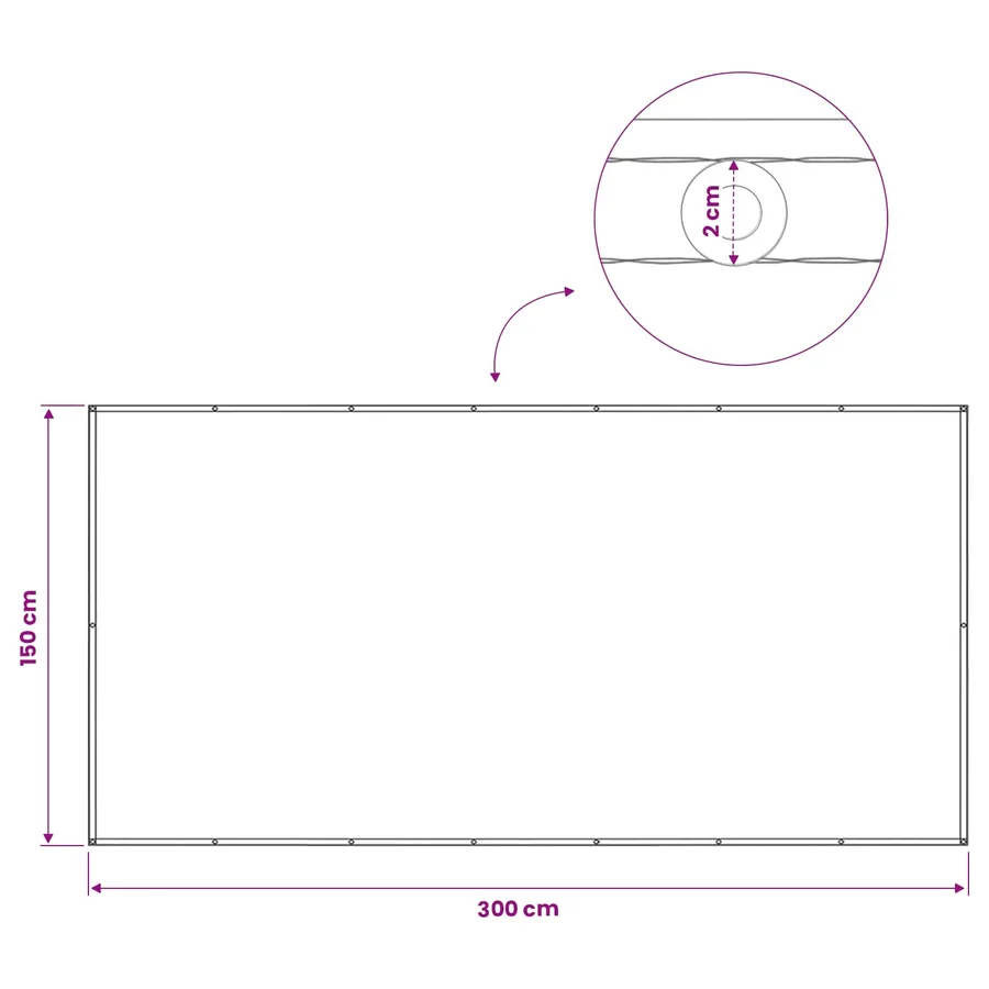 Écran de confidentialité pour balcon 150 x 300 cm - 8