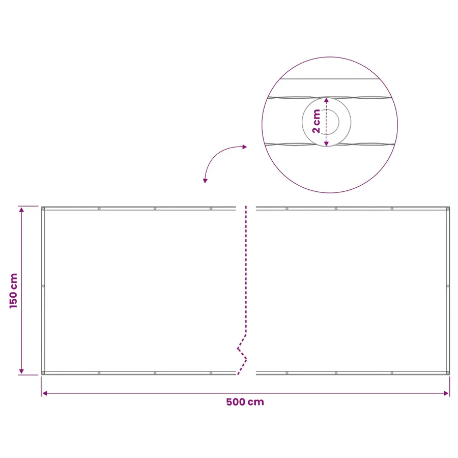 Écran de confidentialité pour balcon 150 x 500 cm - 9