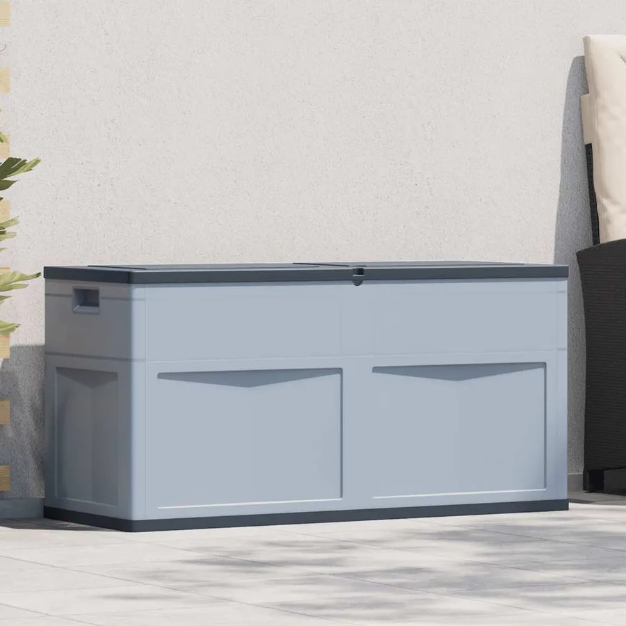 Boîte de rangement de jardin 320 L Gris Noir - 2