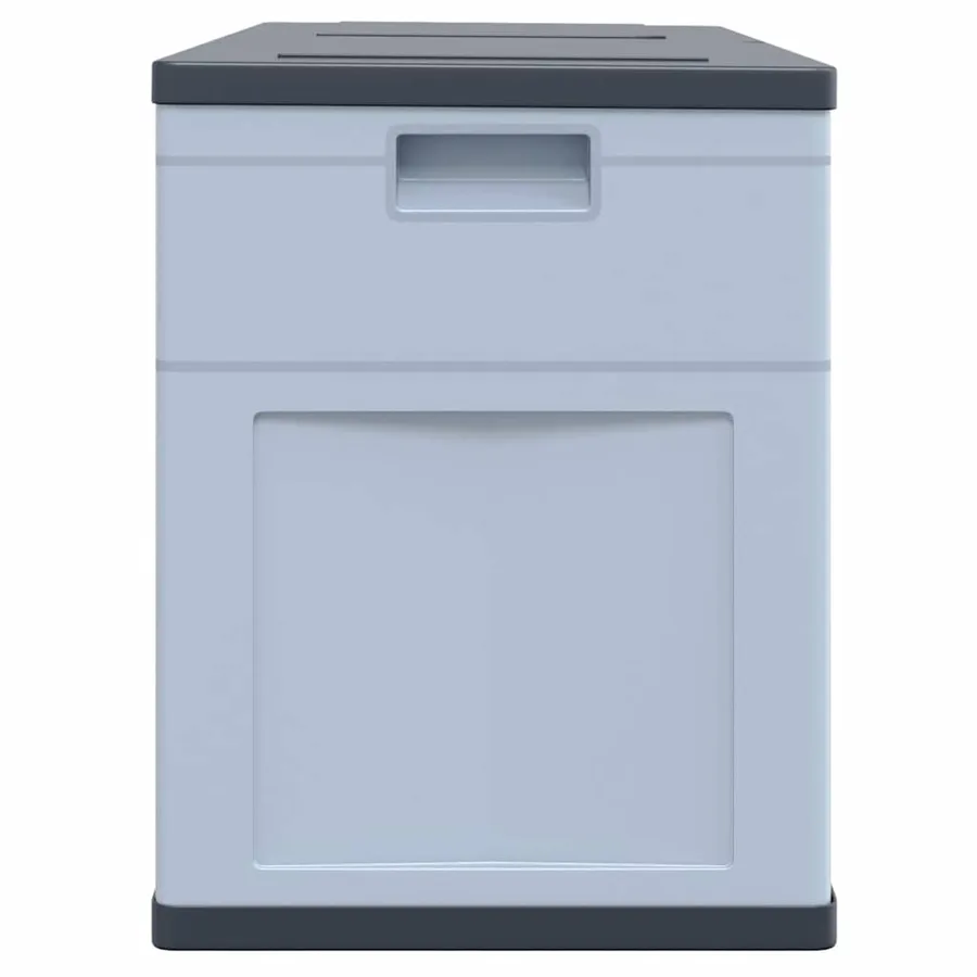 Boîte de rangement de jardin 320 L Gris Noir - 5