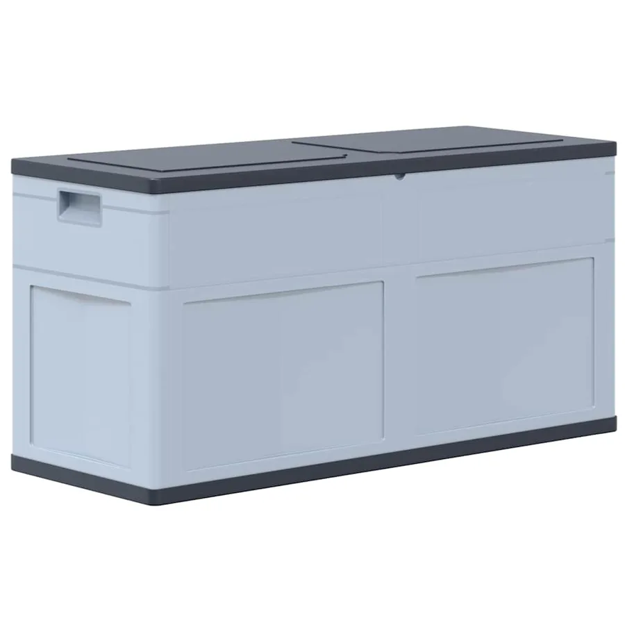 Boîte de rangement de jardin 320 L Gris Noir - 6