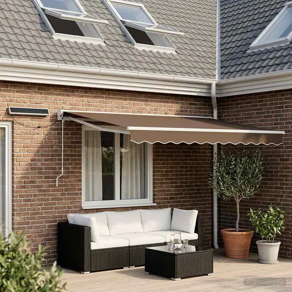 Auvent rétractable électrique Taupe 3 x 2 m