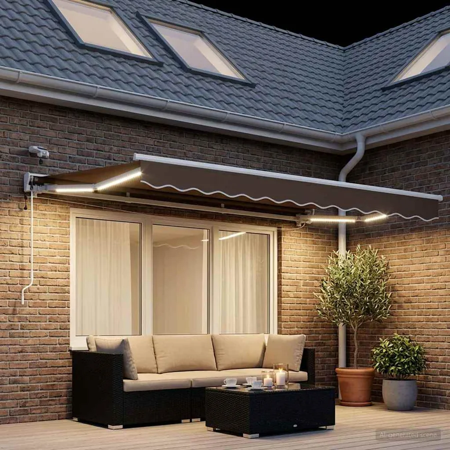 Auvent rétractable électrique Taupe 3 x 2 m
