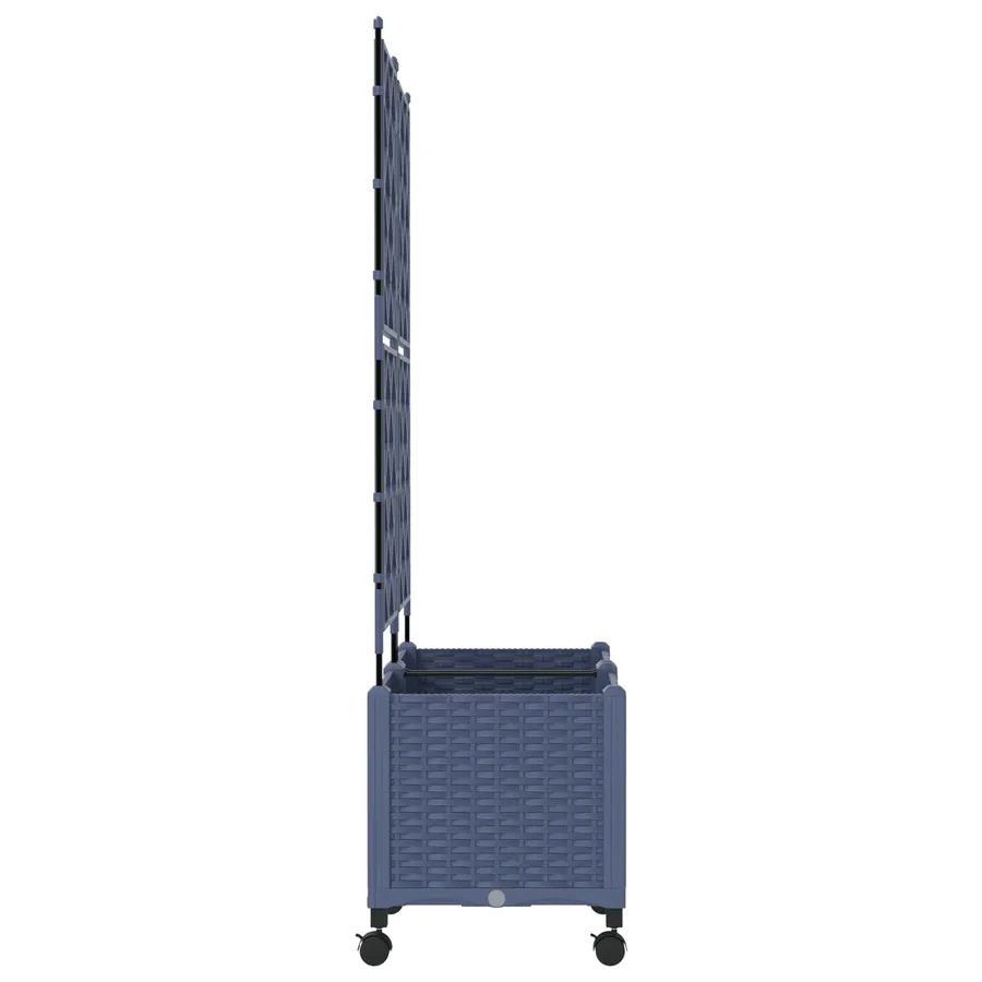 Porte-plante de jardin avec irrigation et roues 2 pc Gris PP - 3