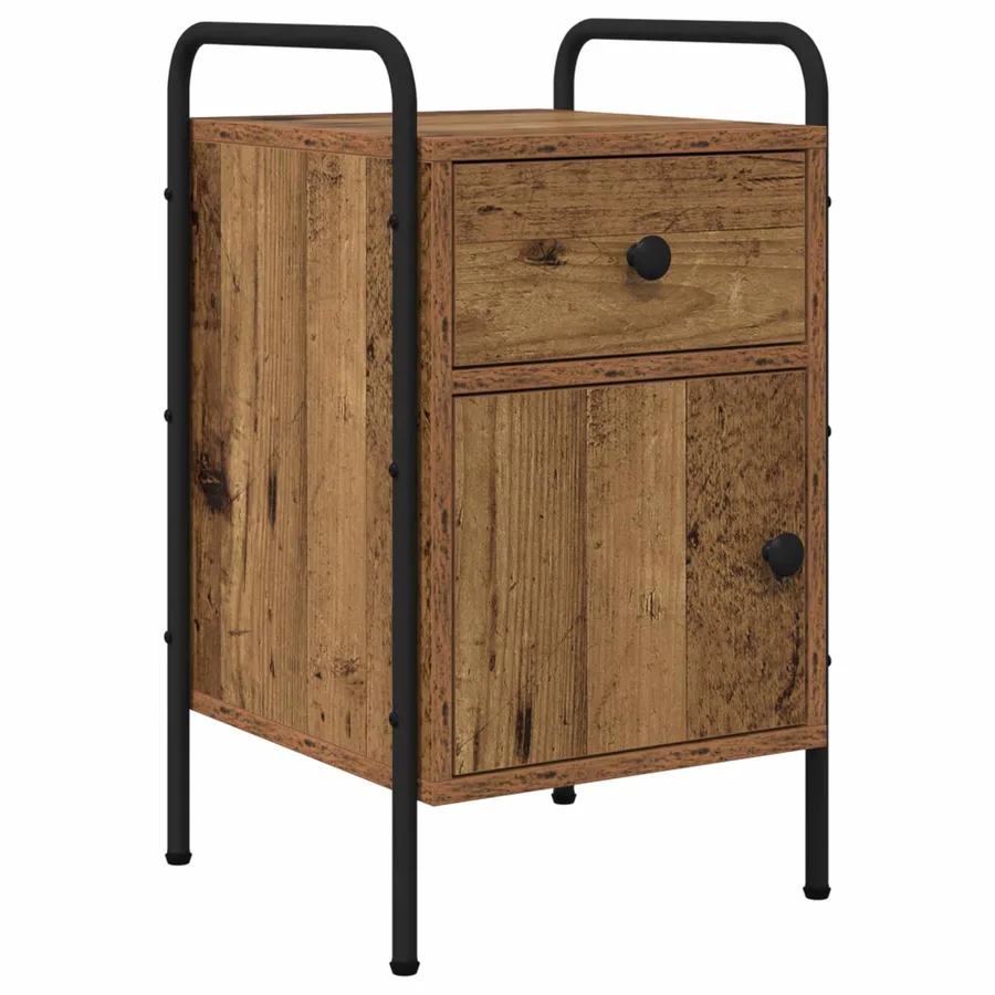 Table de chevet 2 pc Bois ancien 35 x 36,5 x 61 cm - 3