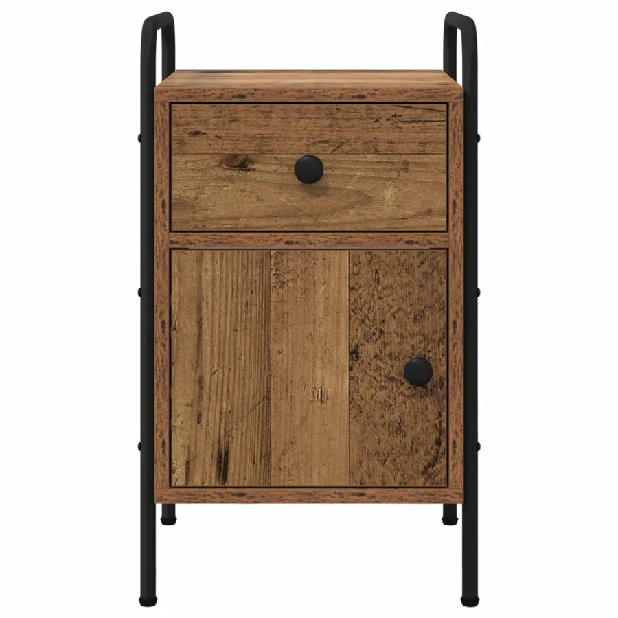 Table de chevet 2 pc Bois ancien 35 x 36,5 x 61 cm - 5